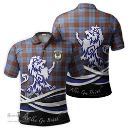 ScotsTee Shop Scottish Anderson Modern Clan Crest Tartan Polo Shirt Alba Gu Brath Regal Lion Emblem