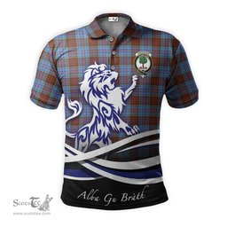 ScotsTee Shop Scottish Anderson Modern Clan Crest Tartan Polo Shirt Alba Gu Brath Regal Lion Emblem