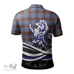 ScotsTee Shop Scottish Anderson Modern Clan Crest Tartan Polo Shirt Alba Gu Brath Regal Lion Emblem