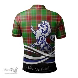 ScotsTee Shop Scottish Baxter Modern Clan Crest Tartan Polo Shirt Alba Gu Brath Regal Lion Emblem