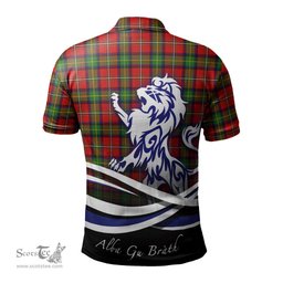 ScotsTee Shop Scottish Boyd Modern Clan Crest Tartan Polo Shirt Alba Gu Brath Regal Lion Emblem