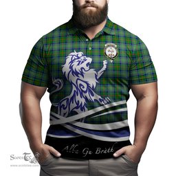ScotsTee Shop Scottish Cranstoun Clan Crest Tartan Polo Shirt Alba Gu Brath Regal Lion Emblem