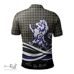 ScotsTee Shop Scottish Campbell Argyll Weathered Clan Crest Tartan Polo Shirt Alba Gu Brath Regal Lion Emblem