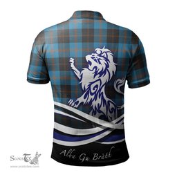 ScotsTee Shop Scottish Garden Clan Crest Tartan Polo Shirt Alba Gu Brath Regal Lion Emblem