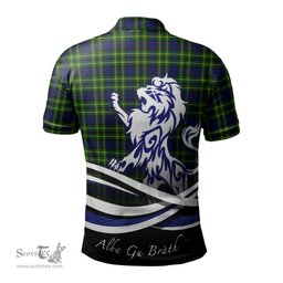 ScotsTee Shop Scottish Campbell of Breadalbane Modern Clan Crest Tartan Polo Shirt Alba Gu Brath Regal Lion Emblem