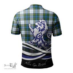 ScotsTee Shop Scottish Campbell Dress Clan Crest Tartan Polo Shirt Alba Gu Brath Regal Lion Emblem