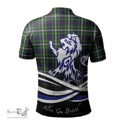 ScotsTee Shop Scottish Farquharson Dress Clan Crest Tartan Polo Shirt Alba Gu Brath Regal Lion Emblem