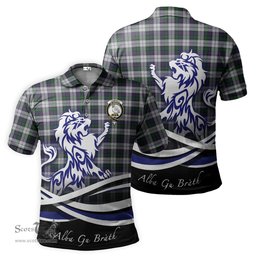 ScotsTee Shop Scottish Campbell of Cawdor Dress Clan Crest Tartan Polo Shirt Alba Gu Brath Regal Lion Emblem