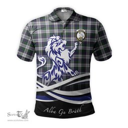 ScotsTee Shop Scottish Campbell of Cawdor Dress Clan Crest Tartan Polo Shirt Alba Gu Brath Regal Lion Emblem