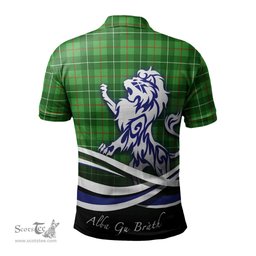 ScotsTee Shop Scottish Galloway Clan Crest Tartan Polo Shirt Alba Gu Brath Regal Lion Emblem