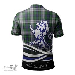 ScotsTee Shop Scottish Forbes Dress Clan Crest Tartan Polo Shirt Alba Gu Brath Regal Lion Emblem