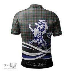 ScotsTee Shop Scottish Craig Ancient Clan Crest Tartan Polo Shirt Alba Gu Brath Regal Lion Emblem