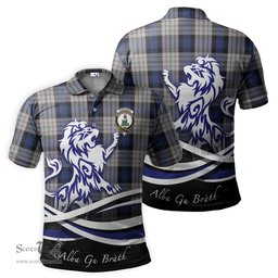 ScotsTee Shop Scottish Ferguson Dress Clan Crest Tartan Polo Shirt Alba Gu Brath Regal Lion Emblem