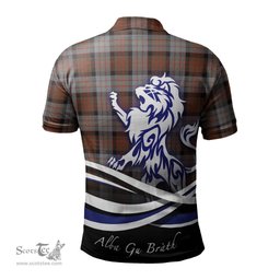 ScotsTee Shop Scottish Cameron of Erracht Weathered Clan Crest Tartan Polo Shirt Alba Gu Brath Regal Lion Emblem