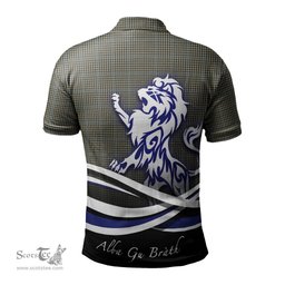 ScotsTee Shop Scottish Haig Clan Crest Tartan Polo Shirt Alba Gu Brath Regal Lion Emblem