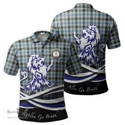 ScotsTee Shop Scottish Henderson Dress Clan Crest Tartan Polo Shirt Alba Gu Brath Regal Lion Emblem