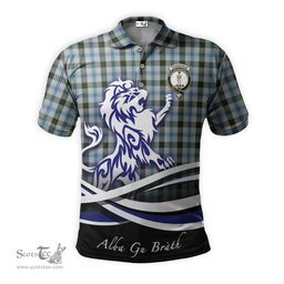 ScotsTee Shop Scottish Henderson Dress Clan Crest Tartan Polo Shirt Alba Gu Brath Regal Lion Emblem