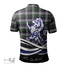 ScotsTee Shop Scottish MacCallum Dress Clan Crest Tartan Polo Shirt Alba Gu Brath Regal Lion Emblem