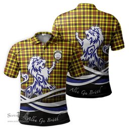 ScotsTee Shop Scottish Jardine Modern Clan Crest Tartan Polo Shirt Alba Gu Brath Regal Lion Emblem