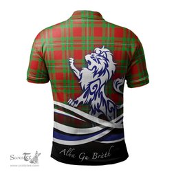 ScotsTee Shop Scottish MacGregor Modern Clan Crest Tartan Polo Shirt Alba Gu Brath Regal Lion Emblem