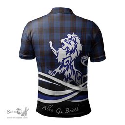 ScotsTee Shop Scottish Home Clan Crest Tartan Polo Shirt Alba Gu Brath Regal Lion Emblem