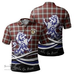 ScotsTee Shop Scottish MacFie Dress Clan Crest Tartan Polo Shirt Alba Gu Brath Regal Lion Emblem
