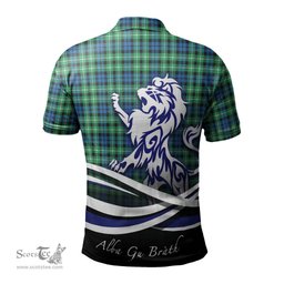 ScotsTee Shop Scottish Graham of Montrose Ancient Clan Crest Tartan Polo Shirt Alba Gu Brath Regal Lion Emblem