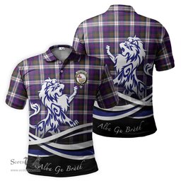 ScotsTee Shop Scottish MacDonald Dress Modern Clan Crest Tartan Polo Shirt Alba Gu Brath Regal Lion Emblem