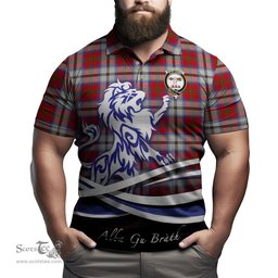 ScotsTee Shop Scottish MacCulloch Dress Clan Crest Tartan Polo Shirt Alba Gu Brath Regal Lion Emblem