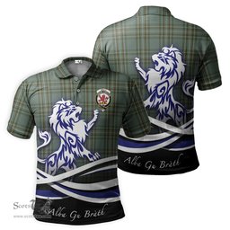 ScotsTee Shop Scottish Kelly Dress Clan Crest Tartan Polo Shirt Alba Gu Brath Regal Lion Emblem
