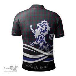 ScotsTee Shop Scottish Jardine Dress Clan Crest Tartan Polo Shirt Alba Gu Brath Regal Lion Emblem