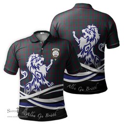 ScotsTee Shop Scottish Jardine Dress Clan Crest Tartan Polo Shirt Alba Gu Brath Regal Lion Emblem