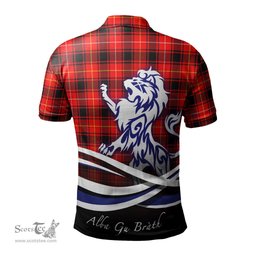 ScotsTee Shop Scottish MacIver Modern Clan Crest Tartan Polo Shirt Alba Gu Brath Regal Lion Emblem