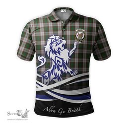 ScotsTee Shop Scottish MacKinnon Dress Clan Crest Tartan Polo Shirt Alba Gu Brath Regal Lion Emblem