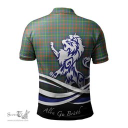 ScotsTee Shop Scottish MacKintosh Hunting Ancient Clan Crest Tartan Polo Shirt Alba Gu Brath Regal Lion Emblem