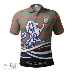 ScotsTee Shop Scottish MacKintosh Ancient Clan Crest Tartan Polo Shirt Alba Gu Brath Regal Lion Emblem