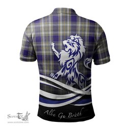 ScotsTee Shop Scottish Livingston Dress Clan Crest Tartan Polo Shirt Alba Gu Brath Regal Lion Emblem