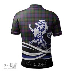 ScotsTee Shop Scottish MacDonell of Glengarry Clan Crest Tartan Polo Shirt Alba Gu Brath Regal Lion Emblem