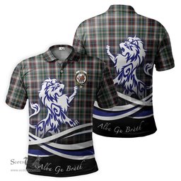 ScotsTee Shop Scottish Innes Dress Clan Crest Tartan Polo Shirt Alba Gu Brath Regal Lion Emblem