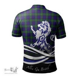 ScotsTee Shop Scottish MacKinlay Modern Clan Crest Tartan Polo Shirt Alba Gu Brath Regal Lion Emblem