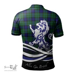 ScotsTee Shop Scottish MacCallum Modern Clan Crest Tartan Polo Shirt Alba Gu Brath Regal Lion Emblem