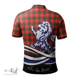 ScotsTee Shop Scottish MacFie Modern Clan Crest Tartan Polo Shirt Alba Gu Brath Regal Lion Emblem