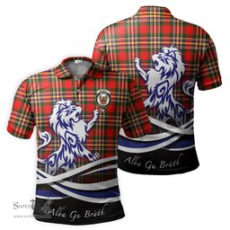 ScotsTee Shop Scottish MacGill Modern Clan Crest Tartan Polo Shirt Alba Gu Brath Regal Lion Emblem