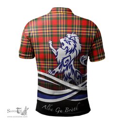 ScotsTee Shop Scottish MacGill Modern Clan Crest Tartan Polo Shirt Alba Gu Brath Regal Lion Emblem