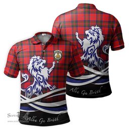 ScotsTee Shop Scottish MacGillivray Modern Clan Crest Tartan Polo Shirt Alba Gu Brath Regal Lion Emblem