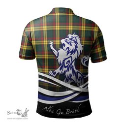 ScotsTee Shop Scottish MacMillan Old Modern Clan Crest Tartan Polo Shirt Alba Gu Brath Regal Lion Emblem