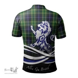 ScotsTee Shop Scottish McKellar Clan Crest Tartan Polo Shirt Alba Gu Brath Regal Lion Emblem