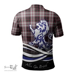 ScotsTee Shop Scottish MacPherson Clan Crest Tartan Polo Shirt Alba Gu Brath Regal Lion Emblem
