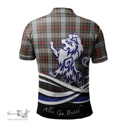 ScotsTee Shop Scottish Stewart Dress Clan Crest Tartan Polo Shirt Alba Gu Brath Regal Lion Emblem