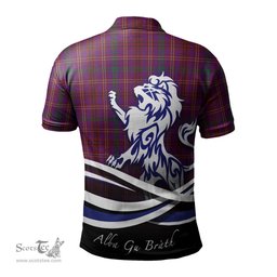ScotsTee Shop Scottish McCall (Caithness) Clan Crest Tartan Polo Shirt Alba Gu Brath Regal Lion Emblem